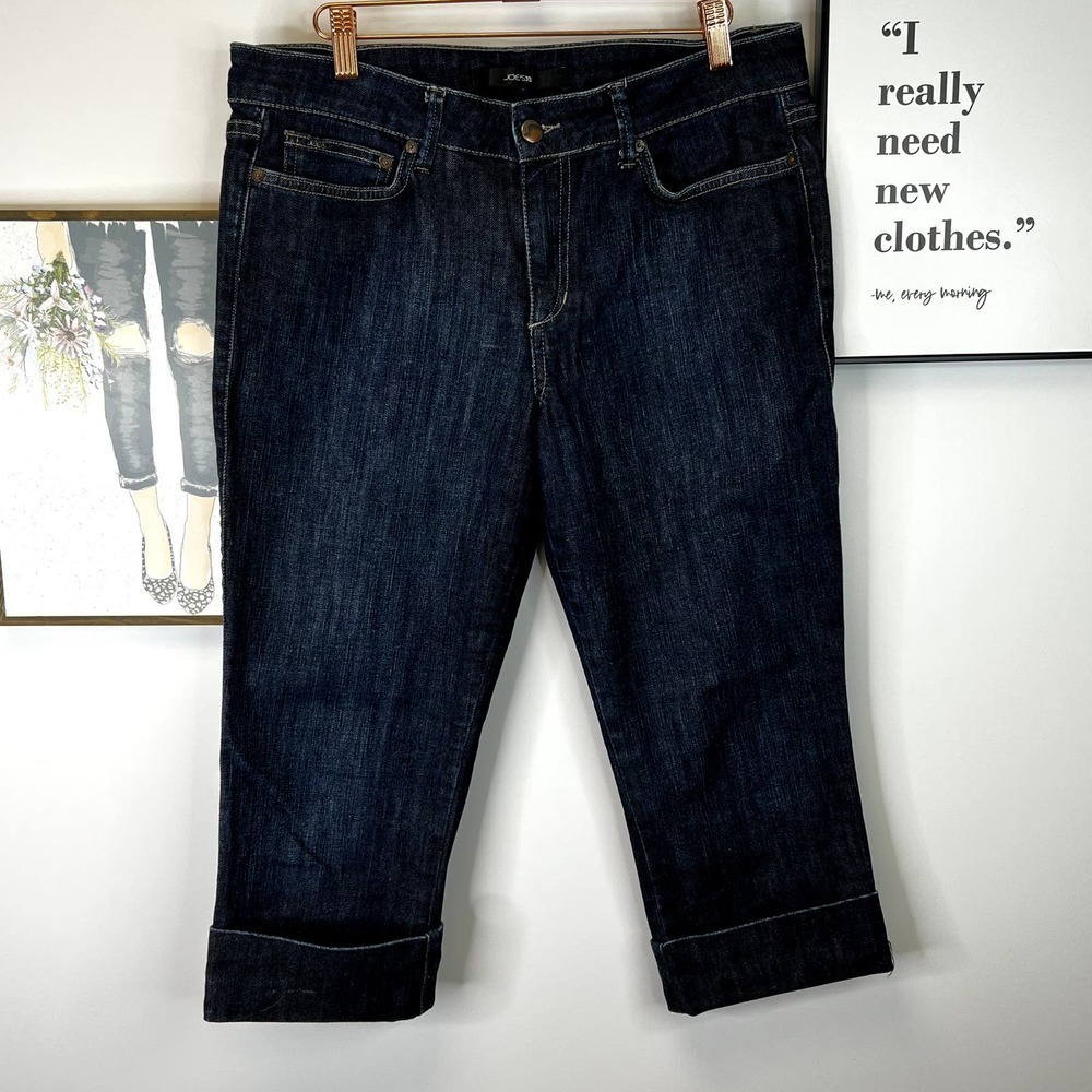 Joe's Jeans Muse Crop‎ Dark Wash 5 Pocket Jeans Thompson Wash SZ 31
